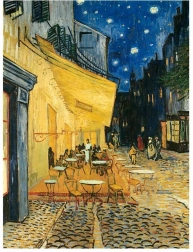 Puzzel Kunst Collectie: Terras Café in de Nacht 1000 Stukken