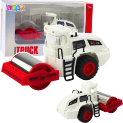 Bouw-stoomwals met metalen rol, licht en geluid