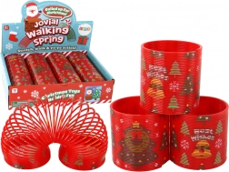 Iconische rode veer met kerstmotief 6 cm