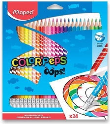 Maped kleurpotloden Color'Peps Oops met gum, 24 stuks