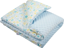 Babydeken van minky met vulling New Baby blauw 80 × 102 cm