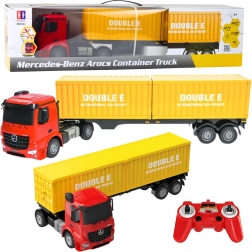 RC vrachtwagen met container MERCEDES-BENZ AROCS 1:26