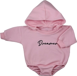 Baby baggy body met capuchon KOALA Dreamer – roze