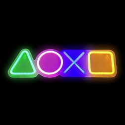 LED neonlamp in de vorm van een gamecontroller