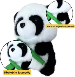 Pluchen panda met bamboe 18 cm