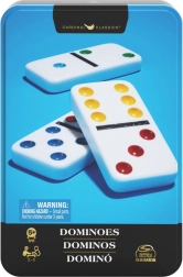 Domino in een metalen doosje