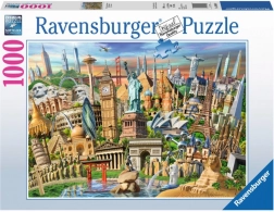 Puzzel wereldbezienswaardigheden 1000 stukjes RAVENSBURGER