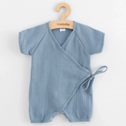 zomerse mousseline jumpsuit voor baby New Baby blauw 80