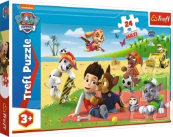 Puzzle Trefl PAW PATROL Maxi 24 stukjes – Plezier op het kleed