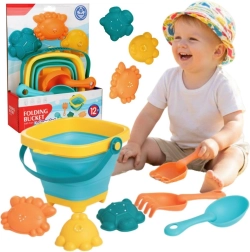 Woopie Baby opvouwbare emmer met gereedschap en zandvormpjes