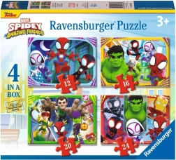 Puzzel RAVENSBURGER Spidey en zijn geweldige vrienden 4v1