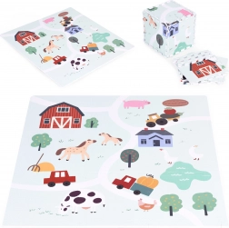 Grote schuimmat met boerderij 90,5 × 90,5 cm, 21 delen ECOTOYS