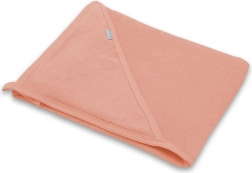 Baby badstof handdoek met capuchon NEW BABY Comfortably 100 × 100 cm roze