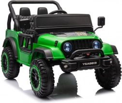 Groene kinderauto op batterij