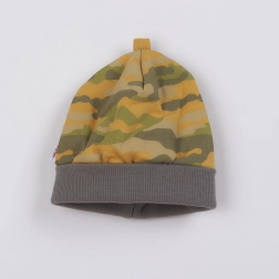 Baby katoenen muts NEW BABY With Love mosterdgeel