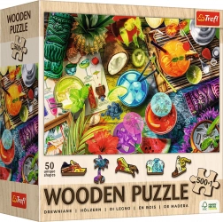 TREFL Houten puzzel Kleurrijke cocktails 501 stukjes
