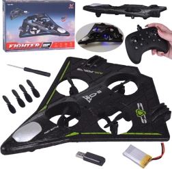 Rc drone met propellerbescherming en led-effecten, 360° truc