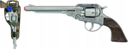 Cowboyrevolver zilver, metalen - 8 schoten