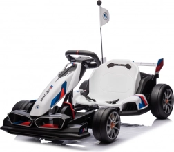 Elektrische BMW-kindergokart met driftfunctie – wit