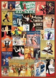 Puzzle EUROGRAPHICS vintage posters uit balzalen 1000 stukjes