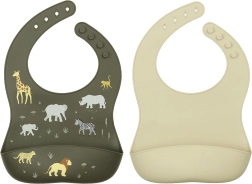 A Little Lovely Company set siliconen slabbetjes voor kinderen – Dieren