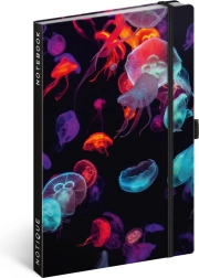 NOTIQUE gelijnd notitieboek 13 × 21 cm met elastiek en pennenlus