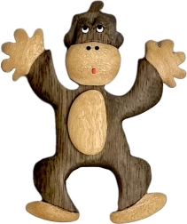 Houten koelkastmagneet – aap 2Kids Toys