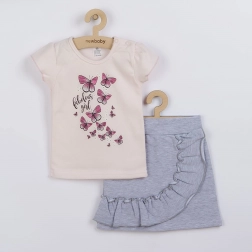 Babykledingset T-shirt en rokje Butterflies