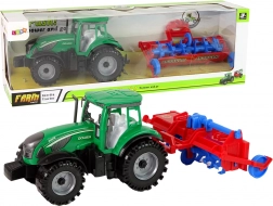 Tractor met ploeg met wrijvingsaandrijving – rood