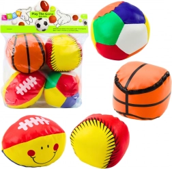 Set van 4 zachte sportballen