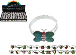 Verstelbare ring die van kleur verandert afhankelijk van de temperatuur – mix van soorten