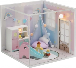 Miniatuur poppenhuis Regenbooghuis voor kinderen