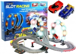 Race-slotbanen set met LED-lussen 1:43, 2 auto’s