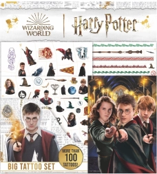 Grote creatieve set met tekenboekje en tatoeages van Harry Potter