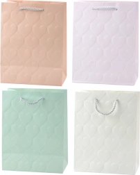 Elegante geschenkzak met reliëfharten 23 x 18 x 10,5 cm