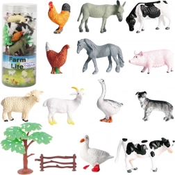 Woopie boerderijspeelset figuren voor kinderen, 17 delen