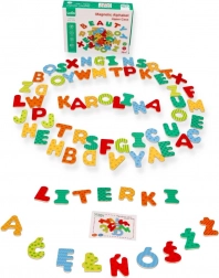 Houten magnetische letters met Poolse tekens