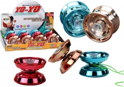 Yoyo aluminium Classic Jojo blauw goud rood