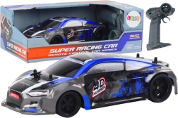 RC auto 1:18 met rubberen driftbanden, blauw