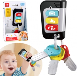 Interactieve autosleutels voor kinderen met afstandsbediening, geluiden en melodietjes
