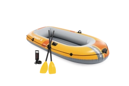 Opblaasbare boot voor 2 personen Intex Challenger 2 set met pomp en peddels