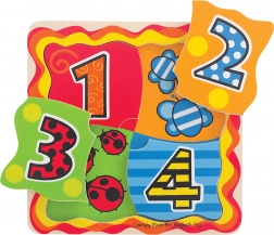 Houten puzzel met cijfers 1–4 Bigjigs Toys