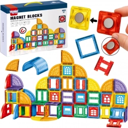 Magnetische bouwstenen 3D WOOPIE – educatieve set Kasteel, 100 st.