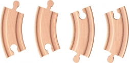 Spoorbochten – korte rails, 4 stuks