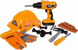 Kindergereedschapsset met helm, 20 stuks