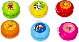 houten jojo met vrolijke diertjes