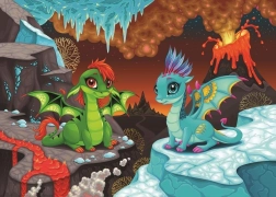 Puzzel draakjes 100 stukjes