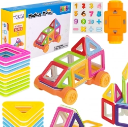 Woopie magnetische bouwset mini – 3D blokjes en voertuigen, 22 stuks