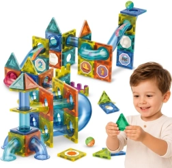 WOOPIE magnetische 3D-knikkerbaan-bouwset, 42 onderdelen