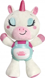 Slaaphulp knuffel eenhoorn met melodieën en licht 29 cm